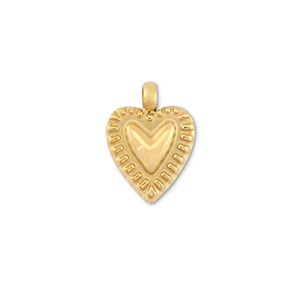 Anh&auml;nger aus Stainless Steel - Rostfreiem Stahl Heart Gold