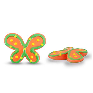 Perlen Acryl Butterfly Orange-green-yellow