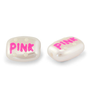 Perlen Acryl "pink" Pearl-pink-white