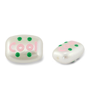 Perlen Acryl "cool" Pearl-light pink-green