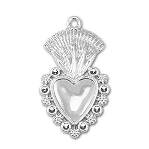 Anh&auml;nger Metall Heart Silver
