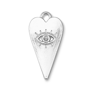 Anh&auml;nger Metall Heart Eye of Providence Silver
