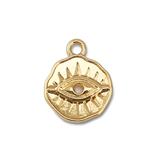 Anh&auml;nger Metall Heart Eye of Providence Gold