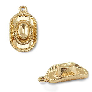 Anh&auml;nger Metall Cowboy Hat Gold