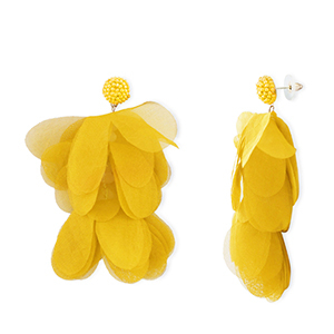 Musthave Ohrringe/Ohrstecker Chiffon Flower Yellow-gold