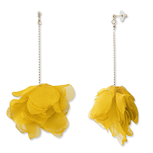 Musthave Ohrringe/Ohrstecker Chiffon Flower Yellow-gold