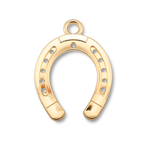 Anh&auml;nger Metall Horseshoe Gold
