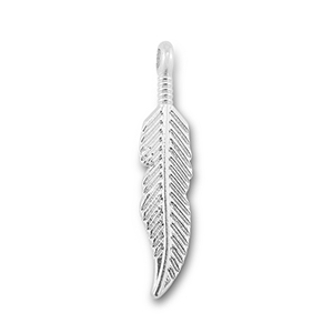 Anh&auml;nger Metall Feather Silver
