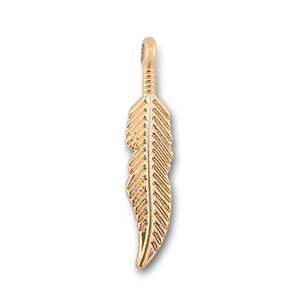 Anh&auml;nger Metall Feather Gold