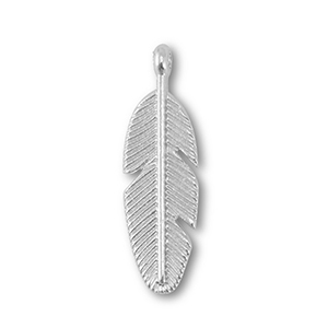 Anh&auml;nger Metall Feather Silver