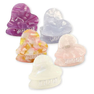 Mixed-haaraccessoires haarklemmen Heart Purple-pink