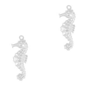 Anh&auml;nger aus Stainless Steel - Rostfreiem Seahorse Silver