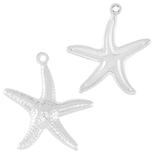 Anh&auml;nger aus Stainless Steel - Rostfreiem Starfish Silver