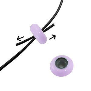 Stopperperlen Enamel 10x4mm Lilac purple