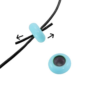 Stopperperlen Enamel 10x4mm Light blue