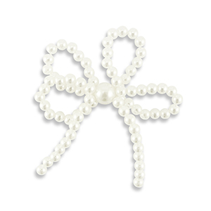 Statement-Anh&auml;nger Pearl Double Bow Pearl white