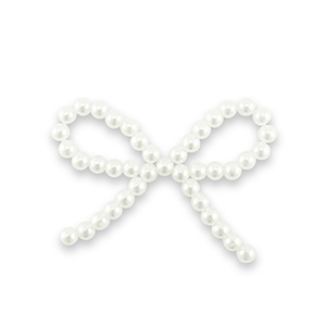 Statement-Anh&auml;nger Pearl Bow Pearl white