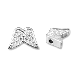 Perlen aus Stainless Steel - Rostfreiem Wings Silver