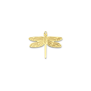 Anh&auml;nger aus Stainless Steel - Rostfreiem Dragonfly Gold