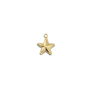 Anh&auml;nger aus Stainless Steel - Rostfreiem Star Gold