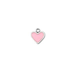 Anh&auml;nger aus Stainless Steel - Rostfreiem Heart Silver-pink