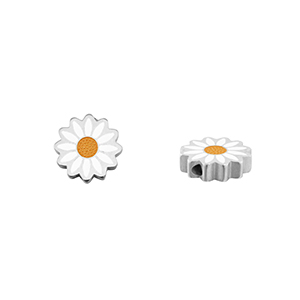 Perlen aus Stainless Steel - Rostfreiem Daisy Silver-white