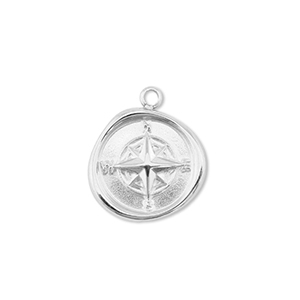 Anh&auml;nger aus Stainless Steel - Rostfreiem Compass Silver