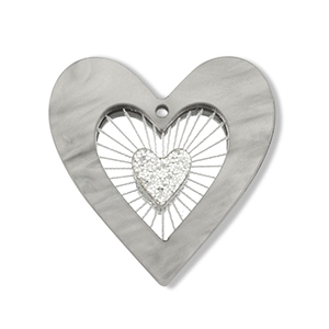 Statement-Anh&auml;nger Heart Grey-silver