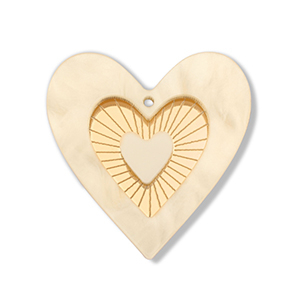 Statement-Anh&auml;nger Heart Light yellow-gold