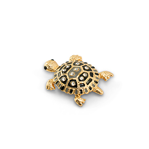 Broschen Turtle Gold-black-grey
