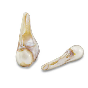 S&uuml;sswasser Perlen Irregular Natural white-brown