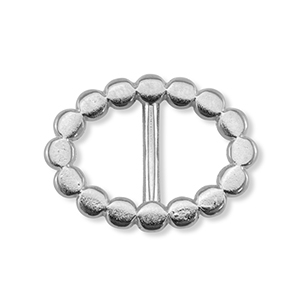 Schieber Metall DQ Oval Antik silber (Nickelfrei)