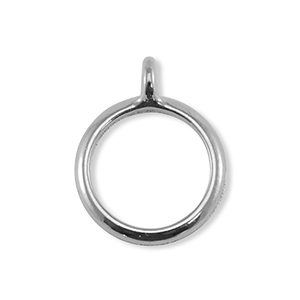 Zubeh&ouml;r Metall DQ Ring with Loop Antik silber (Nickelfrei)