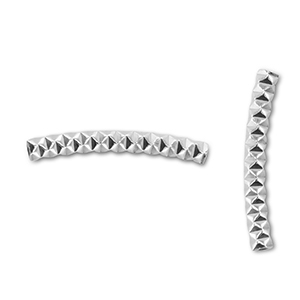 Perlen aus Stainless Steel - Rostfreiem Stah Tube Silver