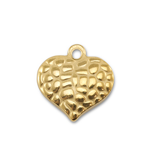 Anh&auml;nger aus Stainless Steel - Rostfreiem Heart Gold
