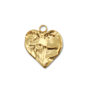 Anh&auml;nger aus Stainless Steel - Rostfreiem Heart Gold
