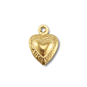 Anh&auml;nger aus Stainless Steel - Rostfreiem Heart Gold