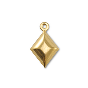 Anh&auml;nger aus Stainless Steel - Rostfreiem Rhombus Gold