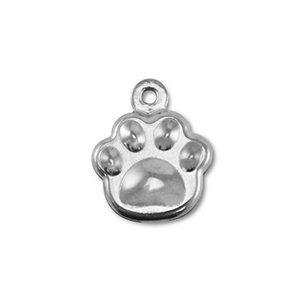 Anh&auml;nger aus Stainless Steel - Rostfreiem Dog Paw Silver