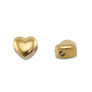 Perlen aus Stainless Steel - Rostfreiem Stah Heart Gold