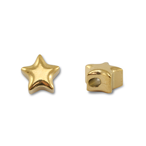 Perlen aus Stainless Steel - Rostfreiem Stah Star Gold