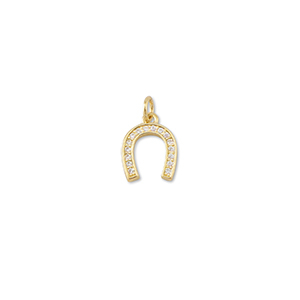 TQ Metall Brass Anh&auml;nger Horseshoe Gold