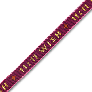 Schmucktextband "11:11 Wish" Purple-gold