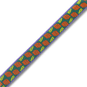 Schmucktextband Green-orange-purple
