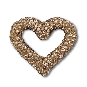 Perlen Bohemian Heart Taupe brown