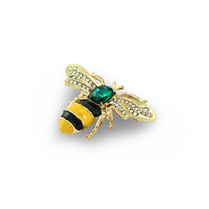 Broschen Bee Gold-yellow-black-green