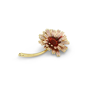 Broschen Flower Gold-light pink-red