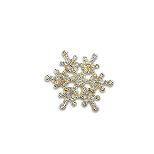 Broschen Snowflake Gold