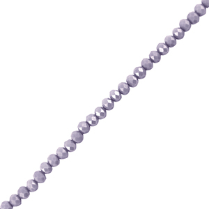 Facetten Top Glas Perlen 6x4mm Rondellen Light lavender grey