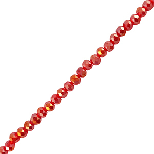 Facetten Top Glas Perlen 3x2mm Rondellen Red